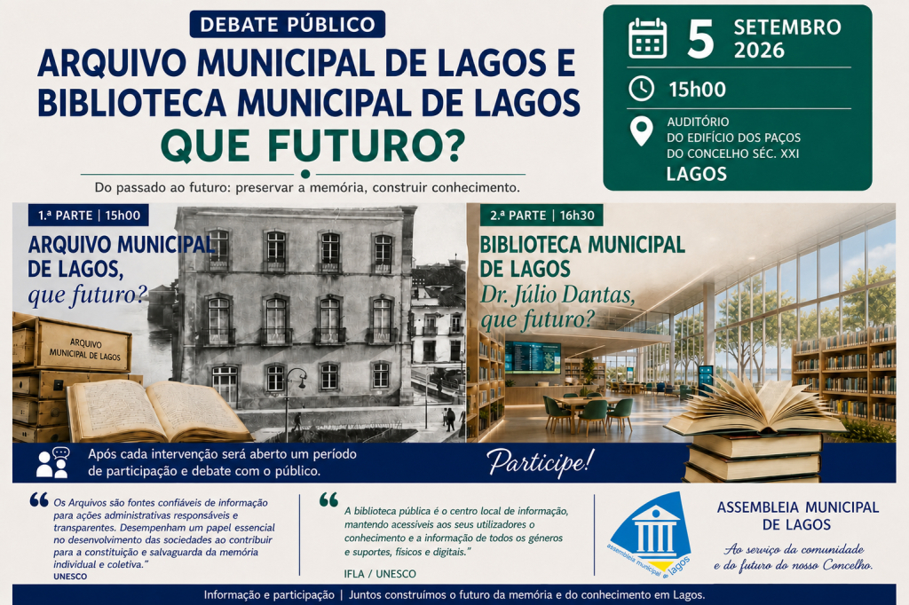 Debate sobre o Arquivo Municipal e a Biblioteca Municipal - Que Futuro?