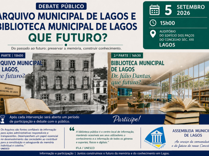 Debate sobre o Arquivo Municipal e a Biblioteca Municipal - Que Futuro?